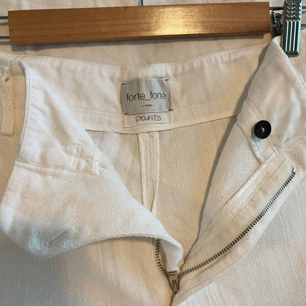 Forte Forte Linen Fishbone Pattern Trousers - Picture 4 of 5